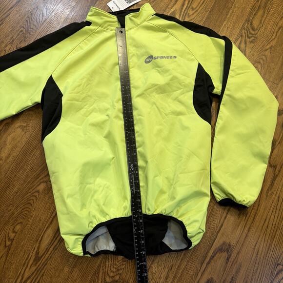 NWT Sponeed Men Elite Neon Yellow Thermal Riding Cycling Full Zip Jacket Large - Picture 15 of 16